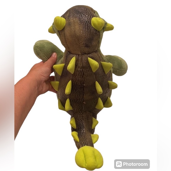 Build a Bear Workshop Ankylosaurus Green Dinosaur Retired Rare Clean - Picture 5 of 11